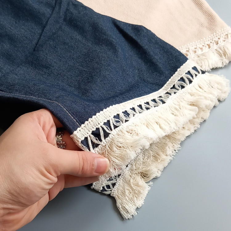 تاپ و شلوارک گلاریس جنس تاپ پنبه کبریتی ضدحساسیت جنس شلوارک لی کاغذی